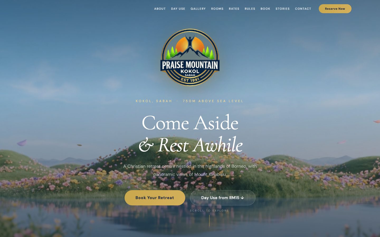 Praise Mountain project interface