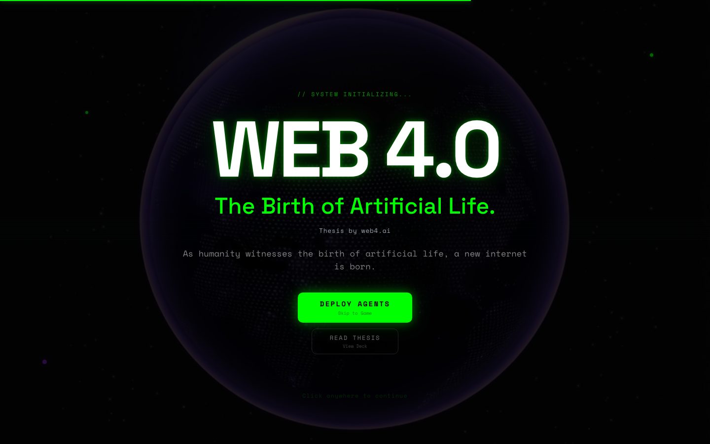 Web 4.0 project interface